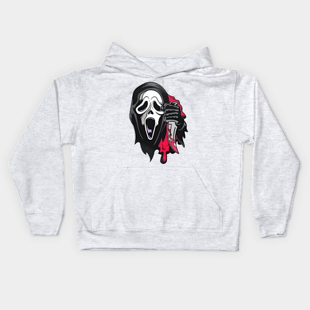 ghost face Kids Hoodie by ogami